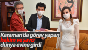 Karaman'da Görev Yapan Hakim ve Savcı Çift Dünya Evine Girdi