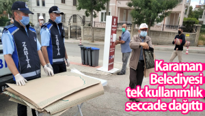 Karaman Belediyesi Tek Kullanımlık Seccade Dağıttı