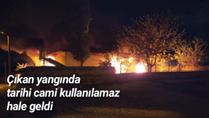 Karaman'da Çıkan Yangında Tarihi Cami Kullanılamaz Hale Geldi