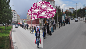 Karaman'da Semt Pazarında Uzun Sıralar Oluştu