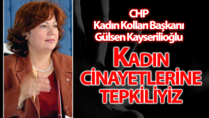 CHP Kadın Kolları Başkanı Kayserilioğlu: Kadın Cinayetlerine Tepkiliyiz