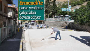 Ermenek İlçesinde Parke Yenileme Çalışmaları Devam Ediyor