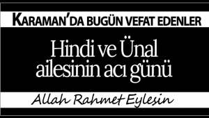Karaman'da Bugün Vefat Edenler! 26.06.2020