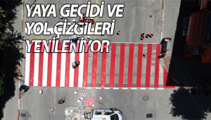 Karaman'da Yaya Geçidi ve Yol Çizgileri Yenileniyor