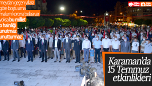 Karaman'da 15 Temmuz Demokrasi ve Milli Birlik Günü Kutlandı