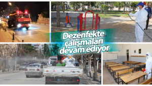 Karaman'da Dezenfekte Çalışmaları 7/24 Devam Ediyor