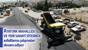 Karaman'da Atatürk Mahallesi ve Yeni Sanayi Sitesinde Asfaltlama Çalışmaları Devam Ediyor