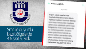 Karaman'da Bazı Bölgelerde 4-6 Saat Su Yok