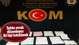 Karaman'da Sahte Evrak Düzenleyen İki Kişi Tutuklandı!