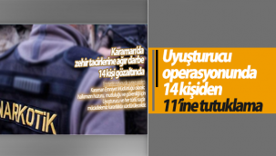 Karaman'da Uyuşturucu Operasyonunda 14 Kişiden 11'ine Tutuklama!