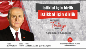 Mhp'nin Karaman İl Teşkilatı Kongre Tarihi Belli Oldu