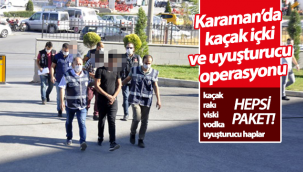 Karaman'da Düzenlenen Operasyonda Kaçak İçki ve Uyuşturucu Madde Ele Geçirildi!