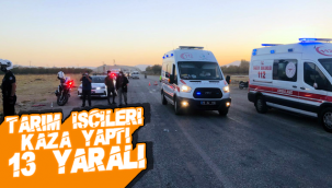Karaman'da Tarım İşçileri Kaza Yaptı:13 Yaralı