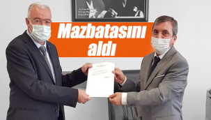 AK Parti İl Başkanı Çağlayan Mazbatasını Aldı