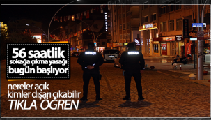 İki Gün Boyunca Uygulanacak Olan Sokağa Çıkma Yasağı Bugün Başlıyor