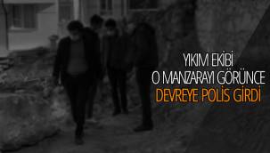 Karaman'da Yıkım Ekibi O Manzarayla Karşılaşınca Devreye Polis Girdi