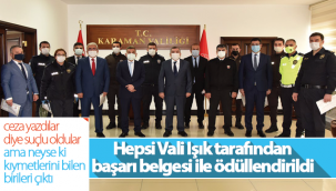 Hepsi Vali Işık Tarafından Başarı Belgesi İle Ödüllendirildi