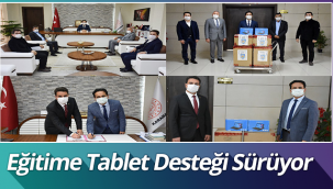 Karaman'da Eğitime Tablet Desteği Sürüyor
