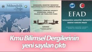 Kmü Bilimsel Dergilerinin Yeni Sayıları Çıktı