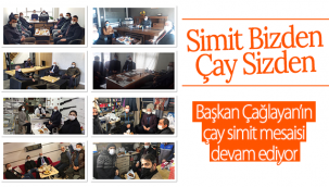 Başkan Çağlayan'ın Çay Simit Mesaisi Devam Ediyor