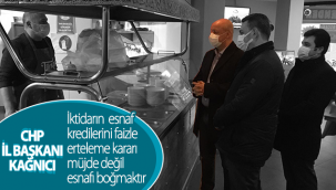 CHP İl Başkanı Kağnıcı : Müjde Değil Esnafı Boğmaktır!