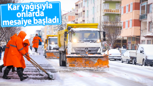 Kar Yağışıyla Onlarda Mesaiye Başladı