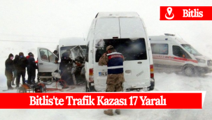 Bitlis'te Trafik Kazası 17 Yaralı