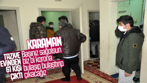 Karaman'da Taziye Evindeki 61 Kişiye Polis Baskını!