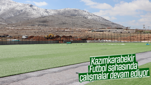 Kazımkarabekir Futbol Sahasında Çalışmalar Devam Ediyor