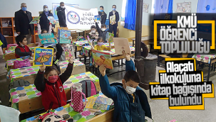 Kmü Öğrenci Topluluğu Alaçatı İlkokulu'na Kitap Bağışında Bulundu