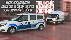 Karaman'da Kendisini Bıçaklayan Şahsı Parke Taşı İle Dövdü