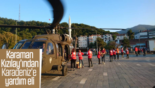 Karaman Kızılay'ından Karadeniz'e Yardım Eli