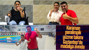 Karaman Paralimpik Yüzme Takımı Gaziantep'de Madalya Avında