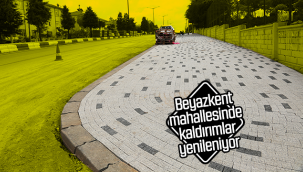 Beyazkent Mahallesi'nde Kaldırımlar Yenileniyor