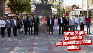 CHP'nin 98.Yılı Karaman'da Parti Teşkilatı Tarafından Kutlandı