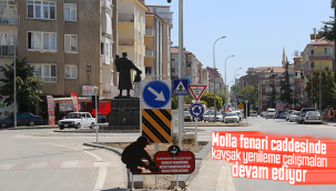 Molla Fenari Caddesi'nde Kavşak Çalışmaları Devam Ediyor