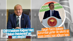 CHP İl Başkanı Kağnıcı'dan Bakan Pakdemirli'ye Sert Eleştiri