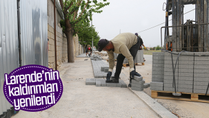 Larende Mahallesinin Kaldırımları Yenilendi