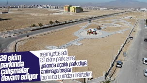 29 Ekim Parkında Çalışmalar Devam Ediyor
