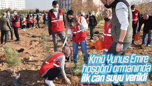Kmü Yunus Emre Hoşgörü Ormanında İlk Can Suyu Verildi