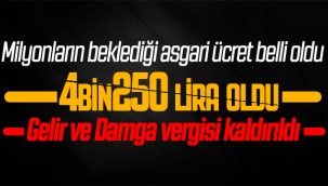 Milyonların Beklediği Asgari Ücret Zammı Belli Oldu