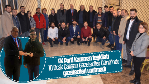 AK Parti Karaman Teşkilatı 10 Ocak Çalışan Gazeteciler Günü'nde Gazetecileri Unutmadı
