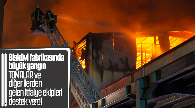 Karaman'da Bisküvi Fabrikasında Büyük Yangın!
