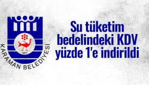 Su Tüketim Bedelindeki KDV Yüzde 1'e İndirildi