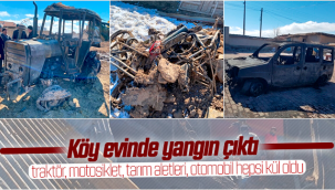 Karaman'da Köy Evinde Yangın Çıktı!