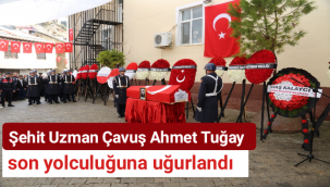 Şehit Uzman Çavuş Ahmet Tuğay Son Yolculuğuna Uğurlandı