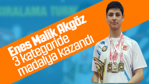 Enes Malik Akgöz 3 Kategoride Madalya Kazandı