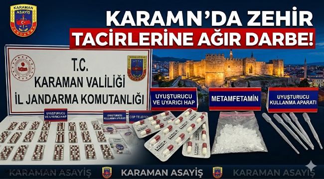 Karaman'da Jandarmadan Dev Asayiş Operasyonu: 43 Gözaltı, 8 Tutuklama!