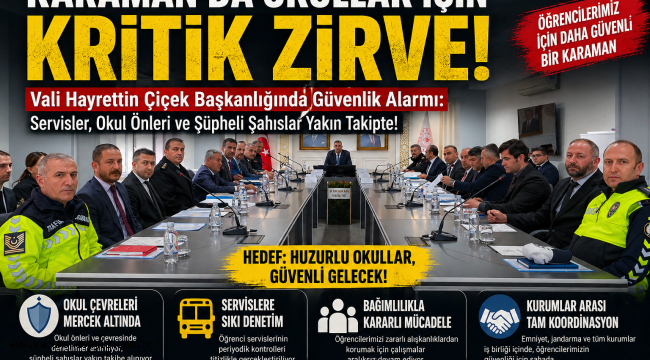 Okullarda huzur ve güven mesaisi: Vali Hayrettin Çiçek başkanlığında kritik toplantı!