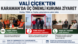 Vali Çiçek'ten Karaman'ın "İyilik Kaleleri"ne Üç Kritik Ziyaret: Kızılay, Tema Ve Yeşilay Çıkartması